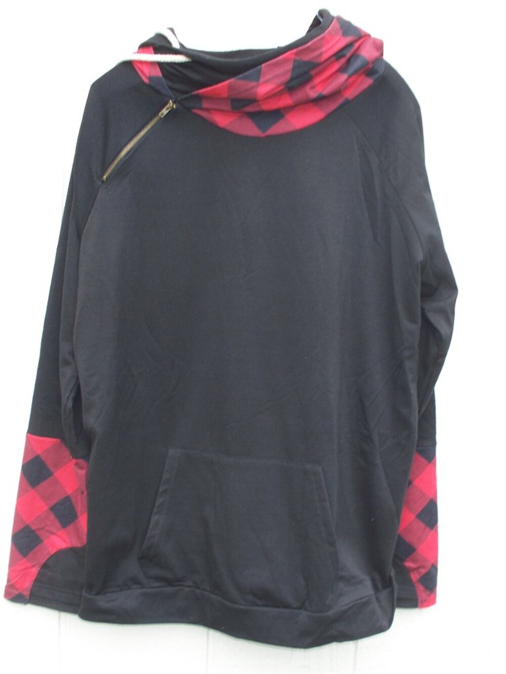 Red Plaid Hoodie